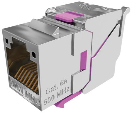 BC6AFSTL8 CAE Multimedia Connect BC6AFS Series Female RJ45 Connector, Tool-less Cable Mounting, Cat6EA Straight