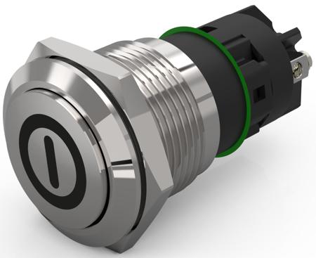 82-5162.1000.B001 EAO 82 Series Push Button Switch, Momentary, Panel Mount, 19mm Cutout, SPDT, 240V, IP65, IP67