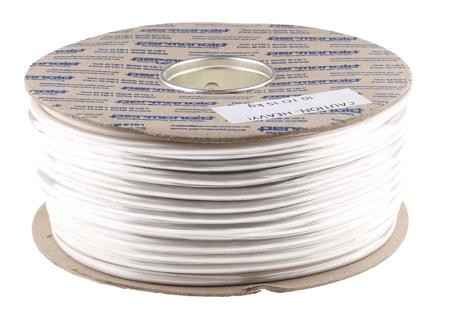 491-897 RS Pro 3 Core 1 mm² Mains Power Cable, White Polyvinyl Chloride PVC Sheath 100m, 10 A 500 V, 3183Y H05VV-F