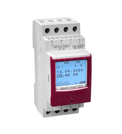 43-04-0004-1 2 Channel Digital DIN Rail Time Switch Measures Days, Hours, Minutes, Seconds, 110 → 230 V ac
