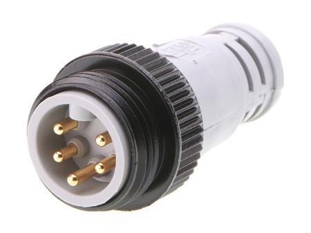 1300390370 TE Connectivity Industrial Circular Connectors, 5 Contacts, Cable Mount, Plug, Male, IP67, 130039 Series