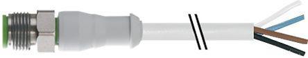 154-7739 RS Pro 7014 Series, Industrial Automation Cable Assembly with a 3 Pole Straight Male M12 Female, 4:00 AM, 250 V ac/dc