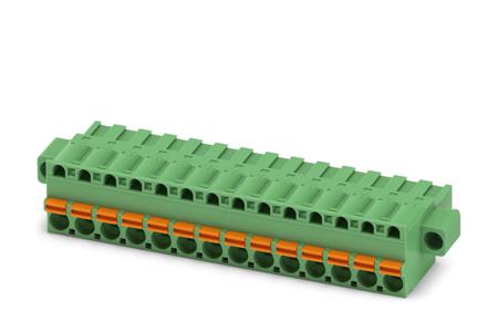 1902424 Phoenix Contact, 5.08mm Pitch, FKCT 2.5/14-STF-5.08, 14 Way, Pluggable Terminal Block, Plug, Spring Cage Termination,