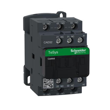 CAD32T7 Schneider Electric Control Relay - 3 NO + 2 NC, 10 A Contact Rating, 5.4 W, 480 V, TeSys