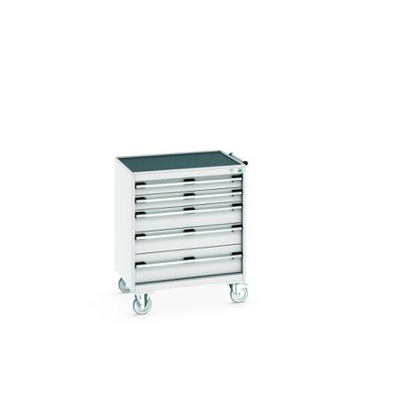 40402059-16V Bott, 5 Drawer Sheet Steel Floor Standing Storage Cabinet, 800 X 650 X 985mm