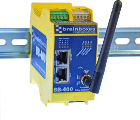 BB-400 Brainboxes -  - Industrial Edge Controller - Powered by Pi - DIO + Serial + BT WiFi NFC USB + Ethernet