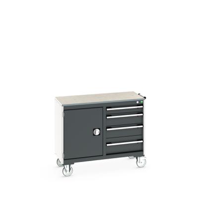 41006005-19V Bott 1 Door, 4 Drawer Sheet Steel Floor Standing Storage Cabinet, 1050 X 525 X 890mm