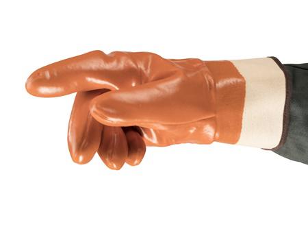 48193100 Ansell Edge 48-193 Brown Polyester Cold Resistant Work Gloves, Size 10, PVC Coating