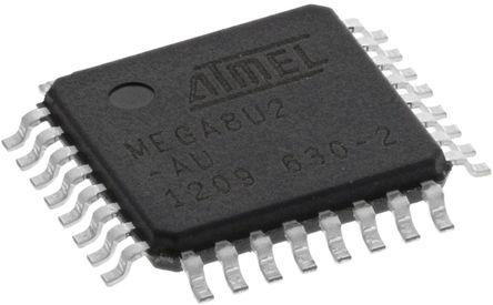ATMEGA8U2-AU Microchip Technology , 8bit AVR Microcontroller, 16MHz, 8 kB Flash, 32-Pin TQFP