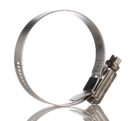 HTM60P HI-TORQUE Stainless Steel Slotted Hex Worm Drive, 16mm Band Width, 40 → 60mm ID