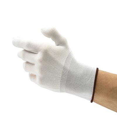 11300080 Ansell HyFlex 11-300 White Nylon Good Dexterity Gloves, Size 8