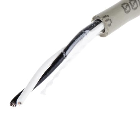 B963011 GE321 Alpha Wire ProTekt Series Data Cable, 1 Pairs, 2 Cores, 0.23 mm², Unscreened, 24 AWG, 50m, None Shield
