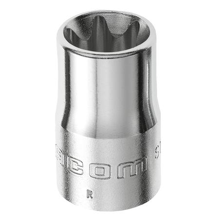 STX.14 Facom 1/2 in Drive E14 Standard Socket, Torx, 37 mm Overall Length