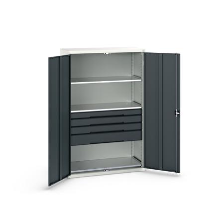 16926656.19 2 Door, 4 Drawer Sheet Steel Cupboard, 1300 x 550 x 2000mm