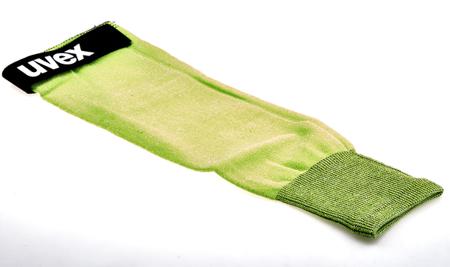 6049110 Uvex C500 Green Reusable Bamboo, Fibreglass, HPPE Arm Protector for Cut Resistant Use, 400mm Length, L