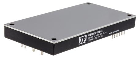 QSB40048S05 XP Power QSB400 DC-DC Converter, 5V dc/ 80A Output, 18 → 75 V dc Input, 400W, PCB Mount, +100°C Max Temp -40°C
