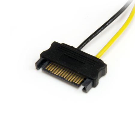 SATPCIEXADAP StarTech.com Male SATA Power to Female PCIe  Cable, 6in