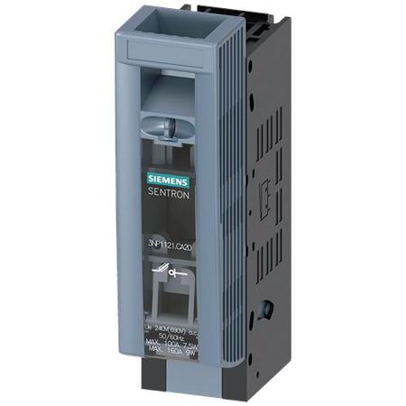 3NP1121-1CA20 Siemens Fuse Switch Disconnector, 1 Pole, 160A Max Current