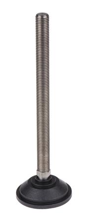 A095/004 Nu-Tech Engineering M16 PA Reinforced Nylon Adjustable Foot, 1500kg Static Load Capacity 10° Tilt Angle