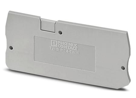 3208977 Phoenix Contact D-PT Series End Cover for Use with DIN Rail Terminal Blocks