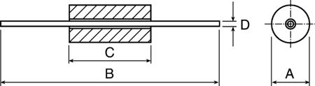 2743002112 Fair-Rite Ferrite Bead, 3.5 (Dia.) x 8.9mm (Axial), 88Ω impedance at 25 MHz, 133Ω impedance at 100 MHz
