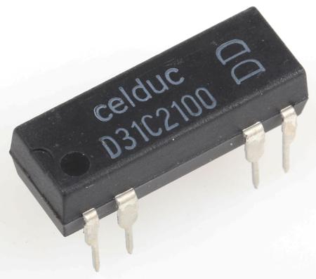 D31C2100 Celduc PCB Mount Reed Relay, 5V dc Coil, SPDT, 100V dc Max, 200Ω