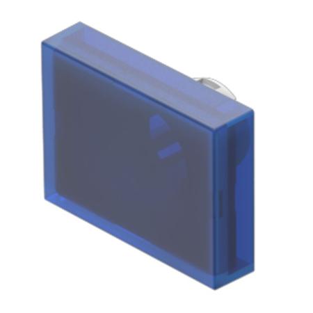 61-9681.6 Indicator Lens Rectangle Style, Blue, 24 Long