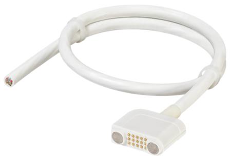 L99-346-3000 Rosenberger MultiMag 15 Series Male Magnetic Rectangular to Unterminated, 3 m 60 mΩ