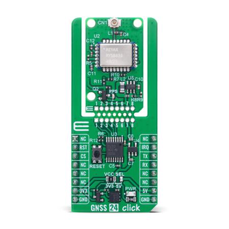 MIKROE-6551 MikroElektronika GNSS 24 Click GNSS Module GNSS Add On Board for mikroBUS 1602MHz