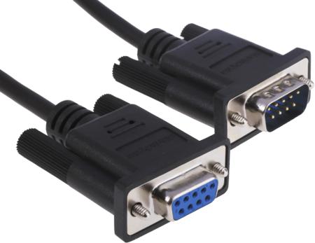 MXT10050CMBK StarTech.com Male 9 Pin D-sub to Female 9 Pin D-sub Serial Cable, 0.5m PVC