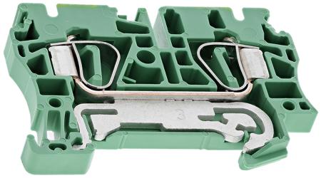 1632080000 Weidmuller 2-Way ZPE4 DIN Rail Earth Terminal Block, 26 → 10 AWG Wire, Clamp, Wemid Housing
