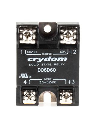 D06D60 Sensata Crydom Solid State Relay, 60 A Load, Surface Mount, 60 V dc Load, 32 V Control