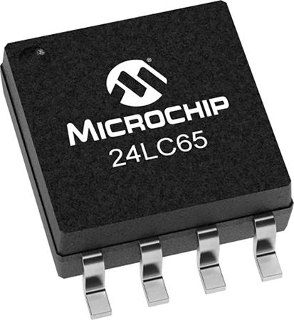 24LC65-I/SM Microchip ,  64 kB EEPROM,  900 ns 8-Pin SOIJ Serial-I2C