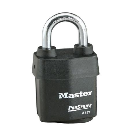 6121KA Master Lock Padlock Weatherproof Steel Padlock, Keyed Alike, 8mm Shackle, 54mm Body