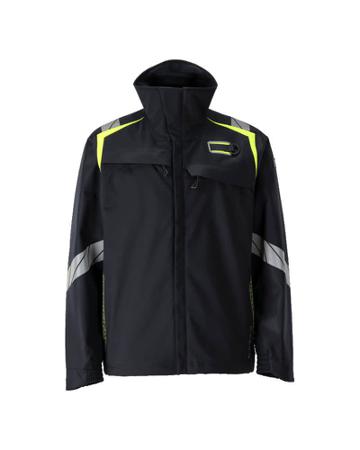 21202-335-01017-2XL Mascot Workwear Hi-Viz Yellow/Navy Arc Flash Jacket, XXL Hi-Vis