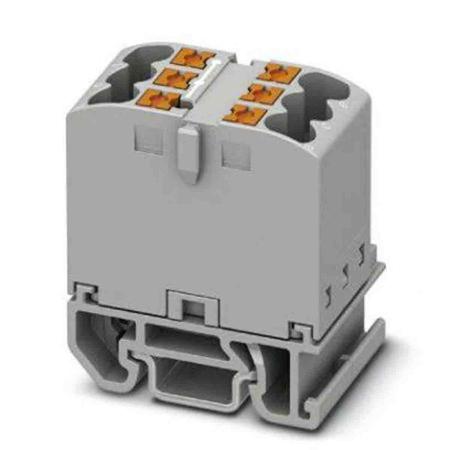3274100 Phoenix Contact Distribution Block, 6 Way, 4mm², 24A, 690 V, Grey