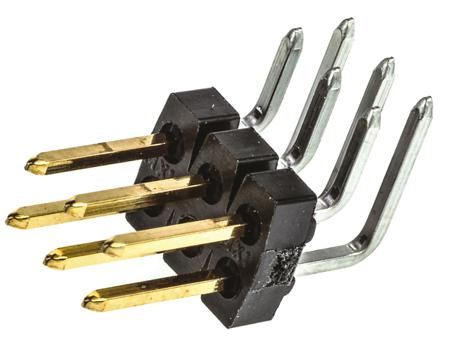 90122-0763 Molex C-Grid III Series Right Angle Through Hole Pin Header, 6 Contact(s), 2.54 mm Pitch, 2 Row, Unshrouded