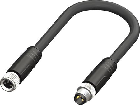 283-4944 RS PRO Straight Female 3 way M8 to Straight Male 3 way M8 Actuator/Sensor Cable, 3m
