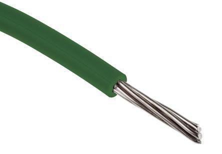 874-0343 RS Pro 3173 Series Green, 100m XLPE UL3173 Hook Up Wire, 600 V 22 AWG
