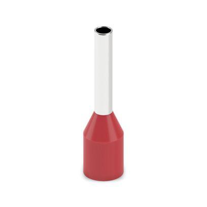2100091 Phoenix Contact Insulated Ferrule, 8mm Pin Length, 1.5mm Pin Diameter, Red