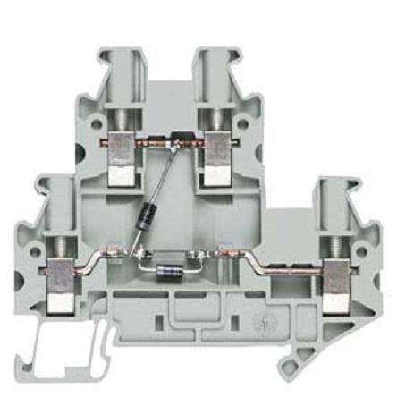 8WH1020-5FF00 Siemens 8WH Series Grey Din Rail Terminal, 2.5mm², 2-Level, Screw Termination, CSA