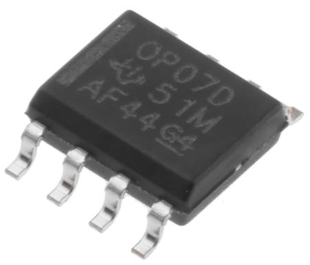 OP07DD  Texas Instruments, Operational Amplifier, 600 kHz, 8-Pin 22 V SOIC