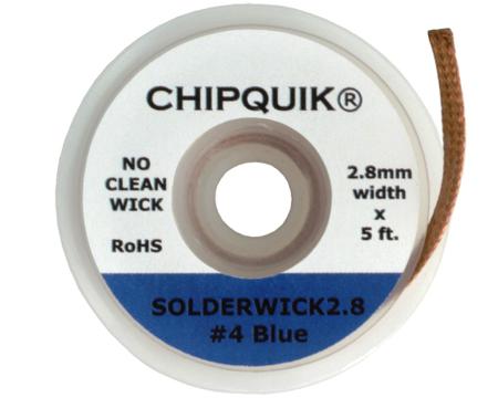 SOLDERWICK2.8 CHIPQUIK  5ft No Clean Desoldering Braid, Width 2.8mm