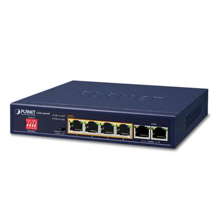 GSD-604HP Planet , Unmanaged 6 Port Network Switch With PoE RJ-45