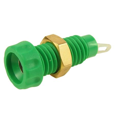 558-857 RS PRO Green Female Banana Connectors, 4 mm Connector, Screw Termination, 10A, 60V dc, Nickel Plating