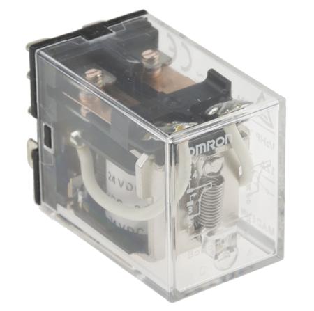 LY2-24VDC Omron Plug In Power Relay, 24V dc Coil, 10A Switching Current, DPDT