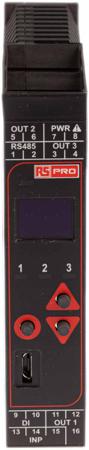 144-8678 RS Pro DIN Rail PID Temperature Controller, 22.5 x 110mm 3 Input, 3 Output Relay, Relay-CO, SSR