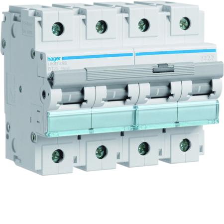 HMB499 Hager HMB MCB, 4P, 125A, 400V AC, 15 Breaking Capacity