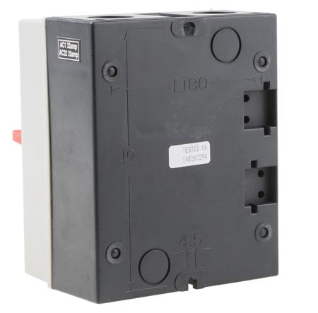 860-9532 3 Pole Panel Mount Non Fused Isolator Switch, 32 A, 15 kW, IP65