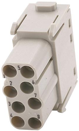 09140082734 HARTING Heavy Duty Power Connector Module, 16A, Female, Han-Modular Series, 8 Contacts